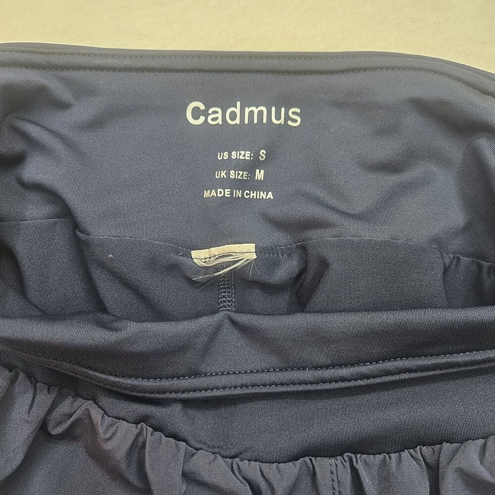 CADMUS 2 in 1 Women's Workout Shorts Small Navy Blue‎ Athletic Running Skort